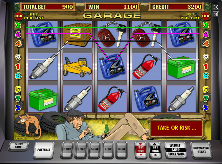 Игровой автомат Garage - большие выигрыши и постоянные бонусы ждут игроков