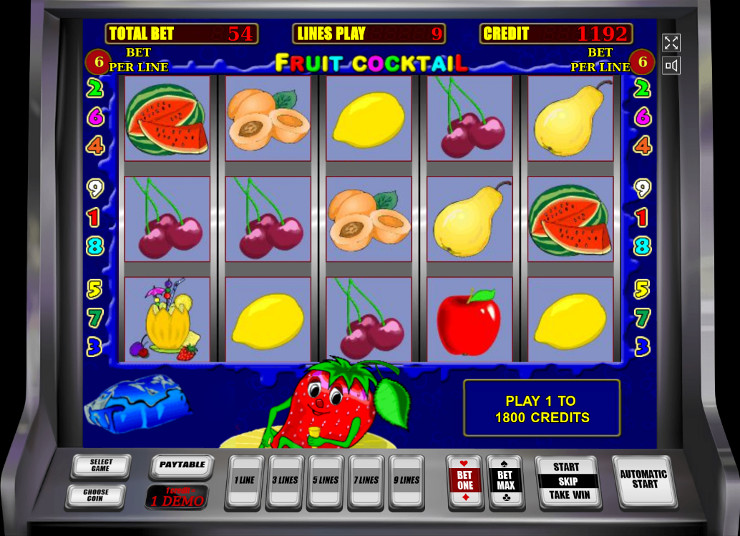 Игровой автомат Fruit Cocktail - выиграй часто в Вулкан Платинум казино