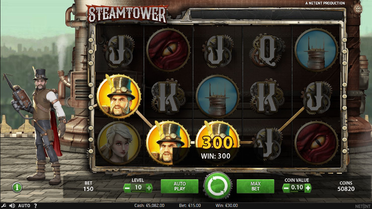 Игровой автомат Steam Tower - на сайте казино Вулкан играть